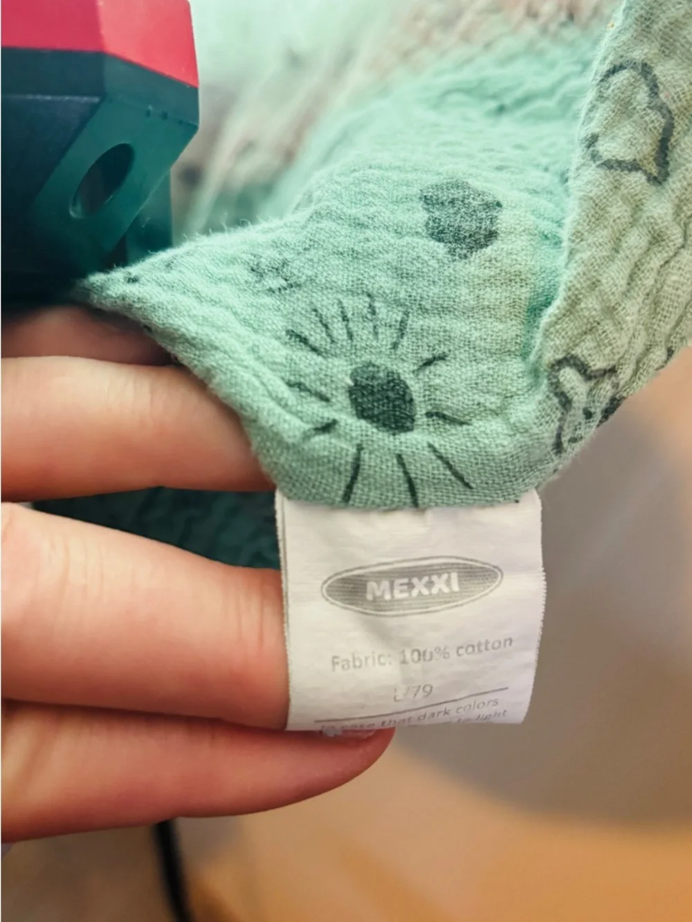 Mexx Mint Green Sun & Cloud Sleeveless Sleep Sack with Front Zipper 100% cotton